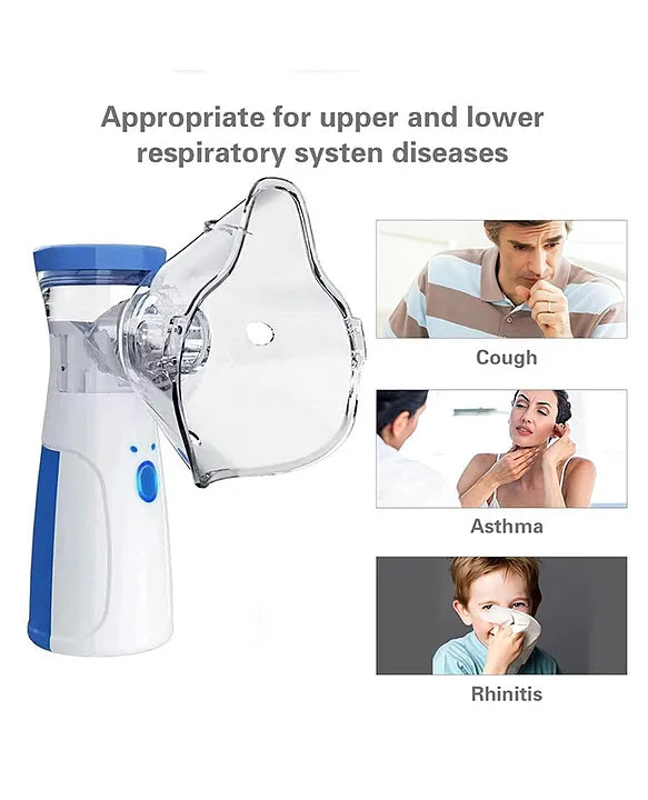 Portable Ultrasonic Mesh Nebulizer Machine | Cool Mist Inhaler for Adults & Kids