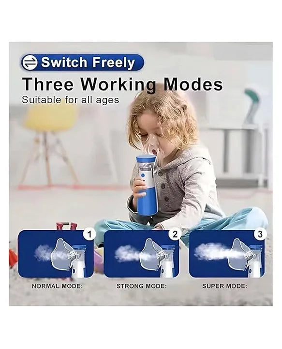 Portable Ultrasonic Mesh Nebulizer Machine | Cool Mist Inhaler for Adults & Kids