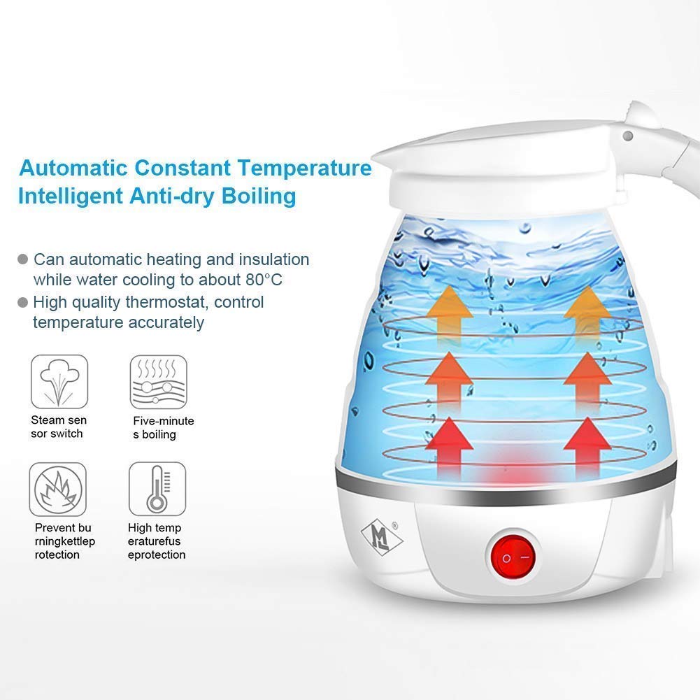 Travel Folding Electric Kettle – 600ml Portable Fast Boiler