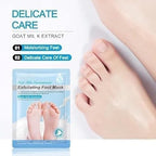 Moisturizing Foot Peel Mask for Cracked Dry Feet – Goat Milk (2 Pack)