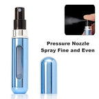 Refillable Mini Perfume Atomizer Bottle – 5ml Portable Travel Scent Spray Pump Case (3 Pack)