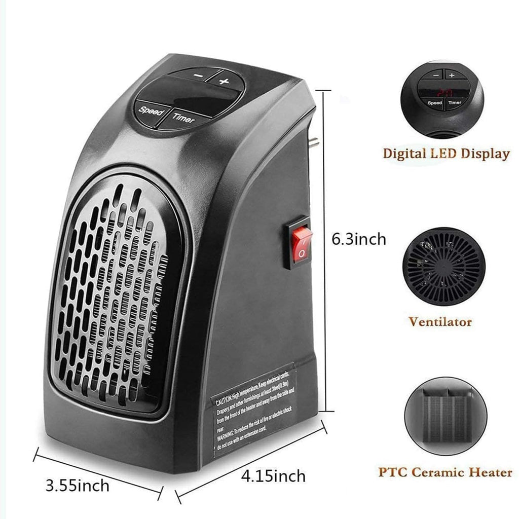 Buy Handy Electric Heater 400W – compact plug-in heater with LED display.