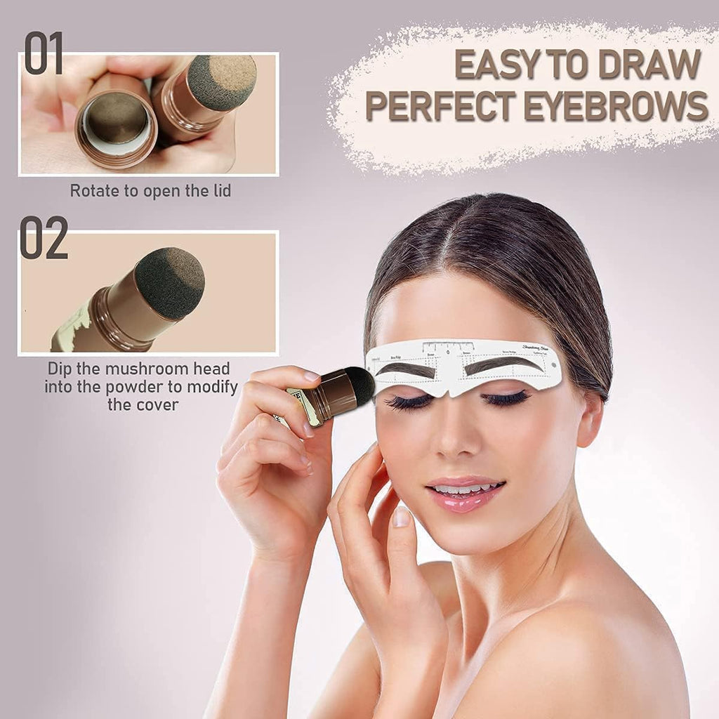 Black Hair Shadow Root Touch Up Powder | Waterproof Hairline Filler & Gray Hair Cover