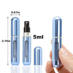 Refillable Mini Perfume Atomizer Bottle – 5ml Portable Travel Scent Spray Pump Case (3 Pack)