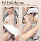 Electric Neck & Shoulder Massager with Heat | Wireless 3D Deep Tissue Kneading Massage Pillow