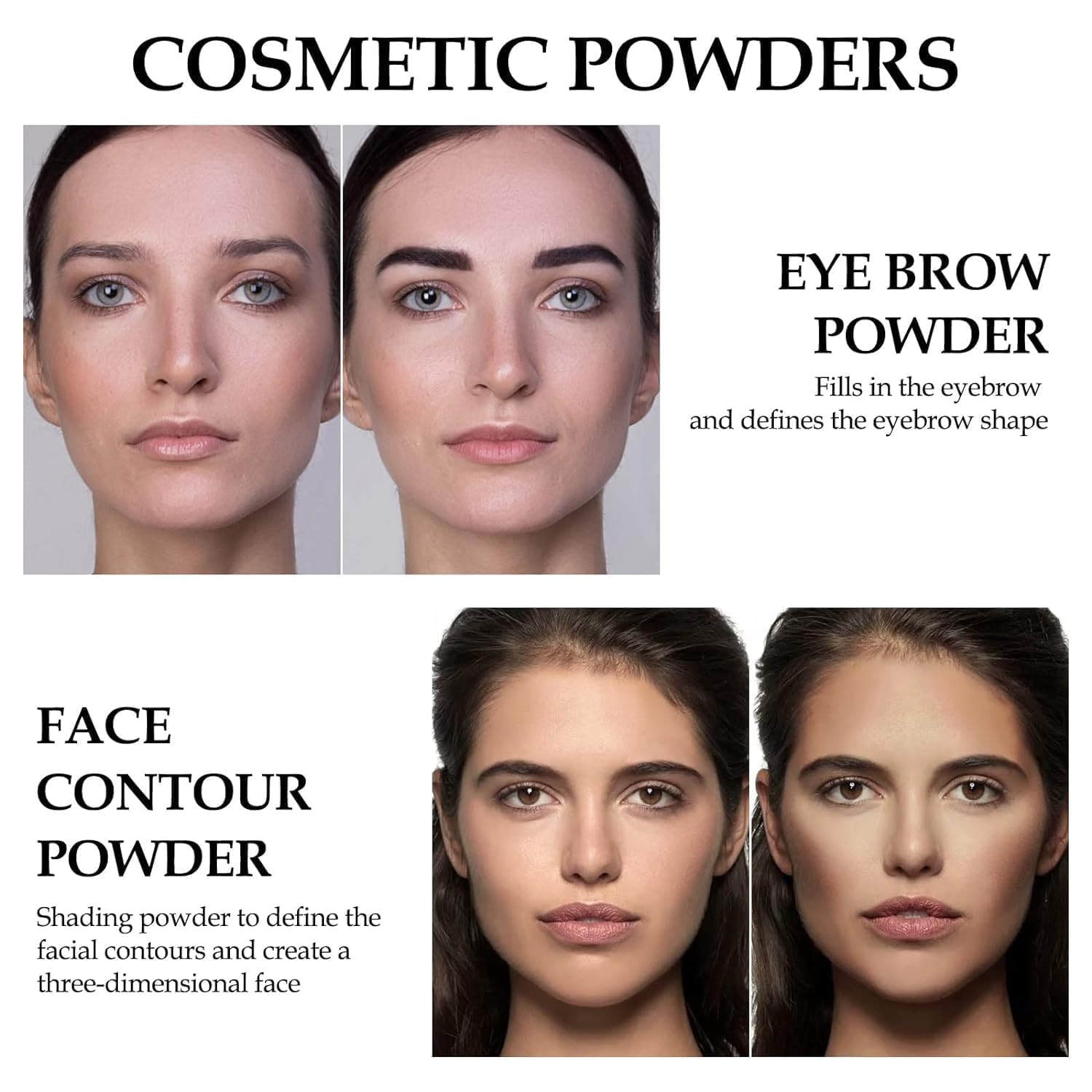 Black Hair Shadow Root Touch Up Powder | Waterproof Hairline Filler & Gray Hair Cover
