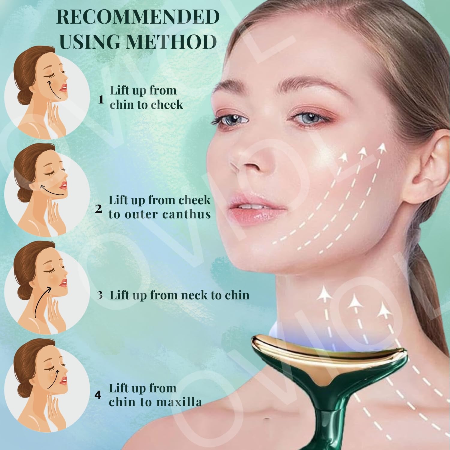 3-in-1 Facial Massager for Face & Neck | Anti-Wrinkle Skin Tightening Device for Women