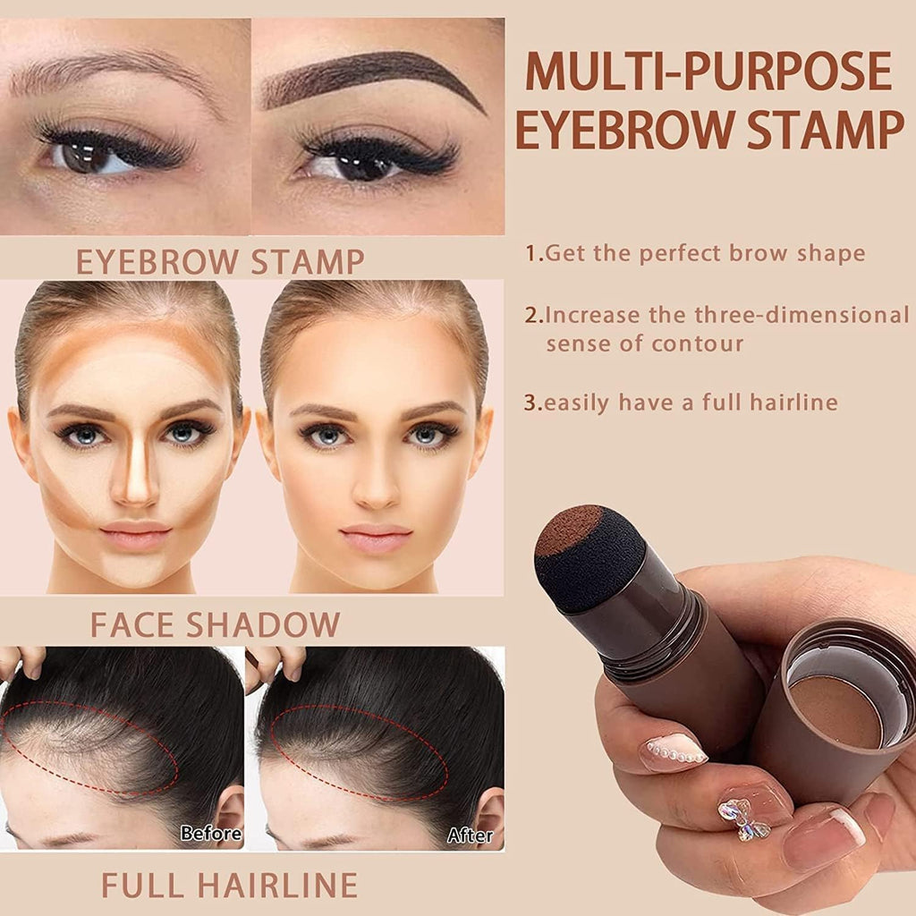 Black Hair Shadow Root Touch Up Powder | Waterproof Hairline Filler & Gray Hair Cover