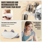 Electric Neck & Shoulder Massager with Heat | Wireless 3D Deep Tissue Kneading Massage Pillow