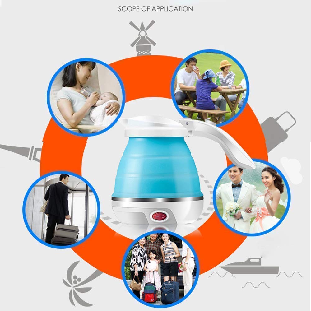 Travel Folding Electric Kettle – 600ml Portable Fast Boiler