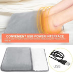 USB Heated Foot Warmer Pad – Soft Flannel Electric Heating Pad 11.8