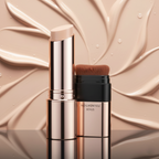 2 in 1 Anti-Wrinkle Foundation Stick with Brush, Luxury Hydrating Makeup Stick