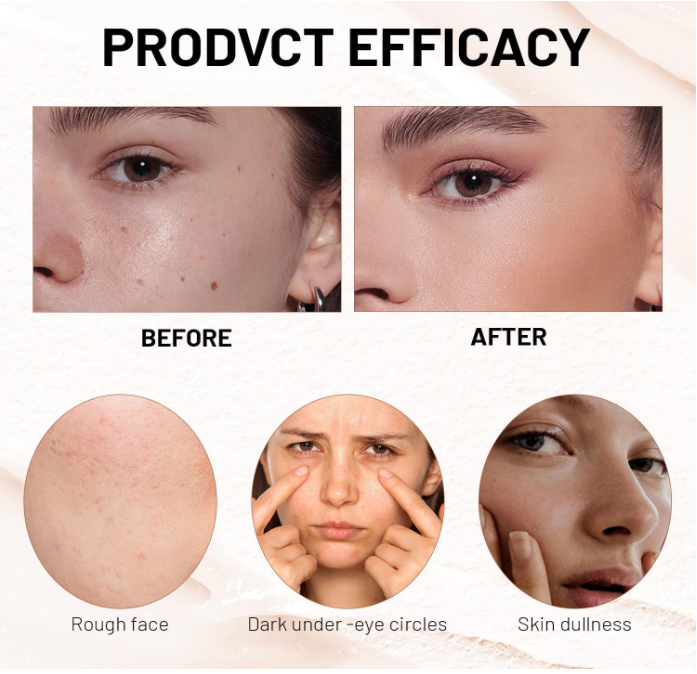 2 in 1 Korean Anti-Wrinkle Foundation Stick with Brush, Luxury Hydrating Makeup Stick