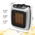 Handy Heater 800W – Portable Plug-In Wall Heater with Adjustable Thermostat & Timer | Energy-Efficient Mini Ceramic Room Heater for Home & Office