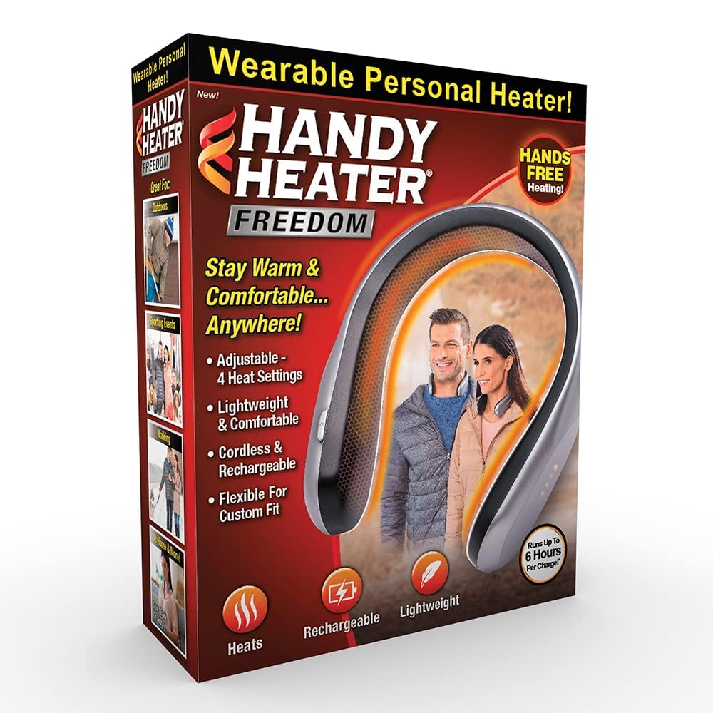 Handy Heater Freedom – Wearable Neck Heater, 4 Heat Modes, USB Rechargeable